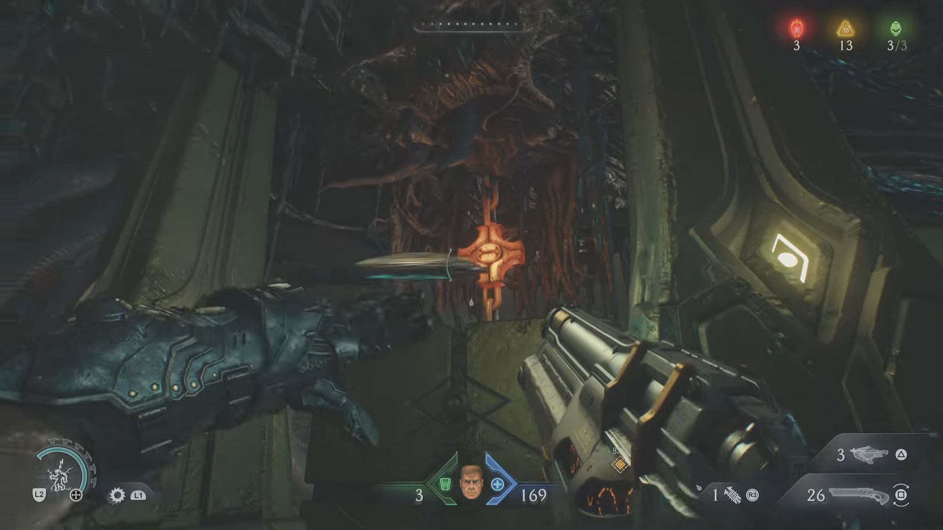 Breakable Metal Crosses can be used to drop the block in the puzzle room (Image via Sportskeeda Gaming | Bethesda Softworks)